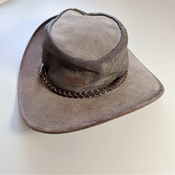 Jacaru Suede Leather Mesh Australian Cowboy Golf Outback Summer Western Hat main image 6